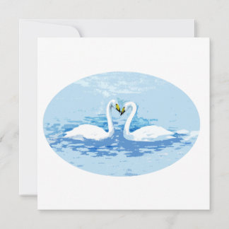 Cartão De Agradecimento Cisnes pintando