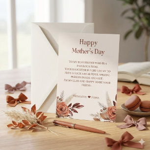Cartão De Agradecimento Citação do Dia das Mães Floral Se as Mães Fossem F