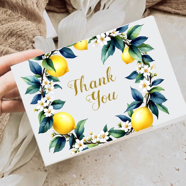 Cartão De Agradecimento Citrus Amalfi Italian Ciao Baby Wreath Thank You (Criador carregado)