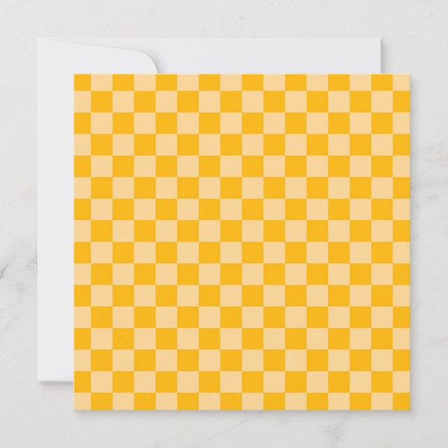 Cartão De Agradecimento Citrus cream checkered board pattern (Frente)