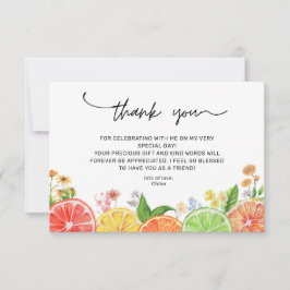 Cartão De Agradecimento Citrus Little Cutie Chá de fraldas