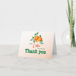 Cartão De Agradecimento Citrus Little Cutie No Caminho Do Chá de fraldas L