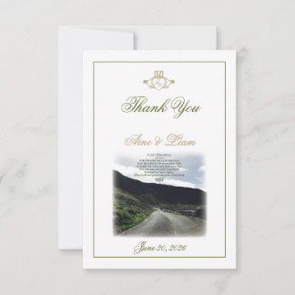 Cartão De Agradecimento Claddagh Casamento Irlandês Obrigado