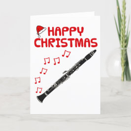 Cartão De Agradecimento Clarinet Christmas Card Woodwind Musical
