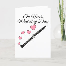 Cartão De Agradecimento Clarinet Wedding Woodwind Musical
