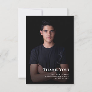 Cartão De Agradecimento Classe de Graduação de Meninos 2022 Foto de Obri