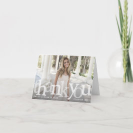 Cartão De Agradecimento Classe de Graduação de Sobreposição em Negrito Ano