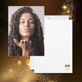 Cartão De Agradecimento Classe Vertical da Manutenção de Foto do Formando 