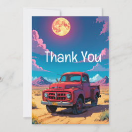 Cartão De Agradecimento Clássico Caminhão de Pickup Americano