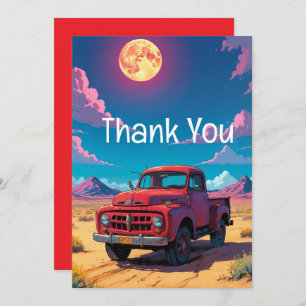 Cartão De Agradecimento Clássico Caminhão de Pickup Americano