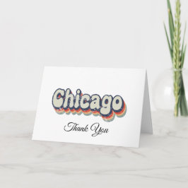 Cartão De Agradecimento Clássico de Arte Cromo Chicago Illinois