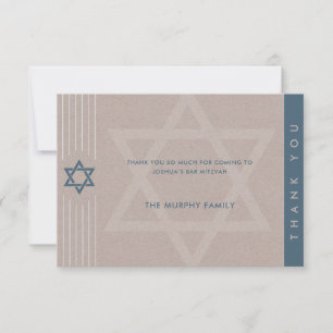 Cartão de Agradecimento Clássico de Bar Mitzvah Kr