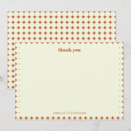 Cartão De Agradecimento Clássico Herdeiro Geométrico Elegante Personalizad