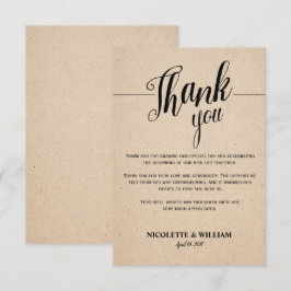 CARTÃO DE AGRADECIMENTO CLÁSSICO - PAPEL KRAFT