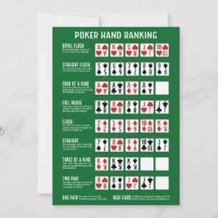Cartão De Agradecimento Classificação Poker Hand com Visuais