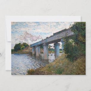 Cartão De Agradecimento Claude Monet - A Ponte Ferroviária em Argenteuil