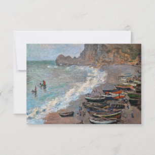 Cartão De Agradecimento Claude Monet - A praia em Etretat