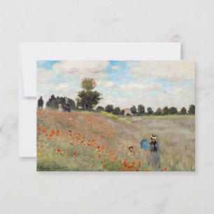 Cartão De Agradecimento Claude Monet - Campo de Papoulas