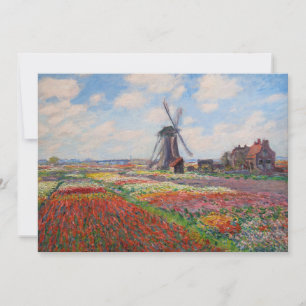 Cartão De Agradecimento Claude Monet - Campo de Tulipas na Holanda