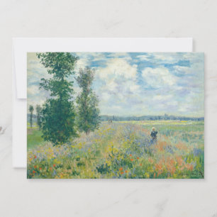 Cartão De Agradecimento Claude Monet - Campos de Papoulas perto de Argente