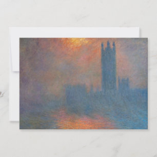 Cartão De Agradecimento Claude Monet - Casas do Parlamento Londres