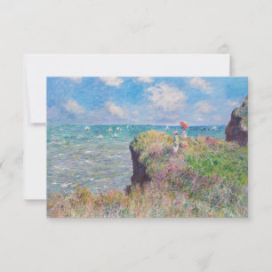 Cartão De Agradecimento Claude Monet - Cliff Walk em Pourville