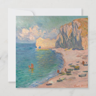 Cartão De Agradecimento Claude Monet - Etretat: Praia e Falaise d'Amont