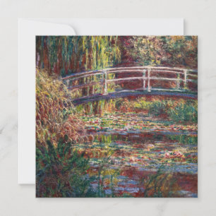 Cartão De Agradecimento Claude Monet - Lago de Nenúfares, Harmonia Rosa