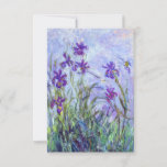 Cartão De Agradecimento Claude Monet - Lilac Irises / Iris Mauves<br><div class="desc">Lilac Irises / Iris Mauves - Claude Monet,  1914-1917</div>