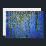 Cartão De Agradecimento Claude Monet - Lírios d'água com salgueiro chorand<br><div class="desc">Lírios d'água com galhos salgados chorões / Ninfheas avec rameaux de saule,  por Claude Monet,  em 1916-1919</div>