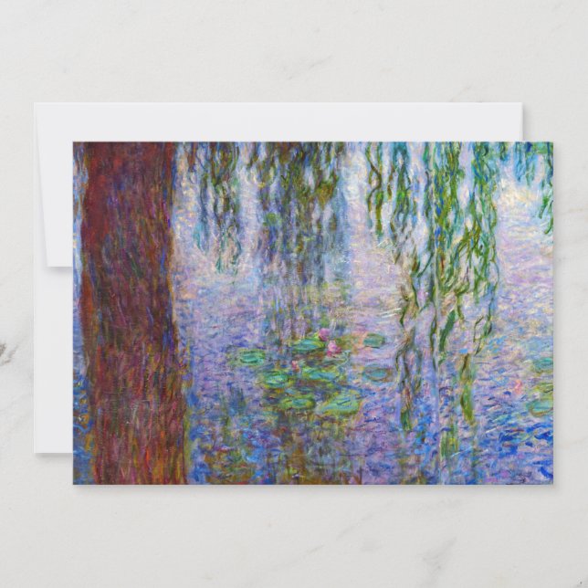 Cartão De Agradecimento Claude Monet - Lírios Hídricos (Frente)
