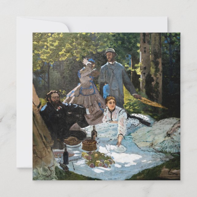 Cartão De Agradecimento Claude Monet - Luncheon sobre a grama, Painel da D (Frente)