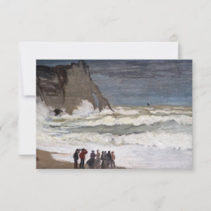 Cartão De Agradecimento Claude Monet - Mar Agitado em Etretat