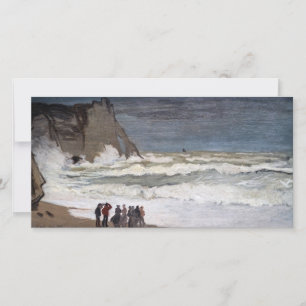 Cartão De Agradecimento Claude Monet - Mar Agitado em Etretat