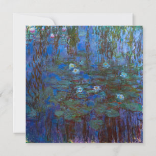 Cartão De Agradecimento Claude Monet - Nenúfares Azuis