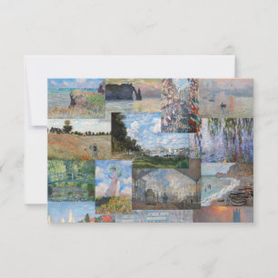 Cartão De Agradecimento Claude Monet - Patchwork de obras de arte