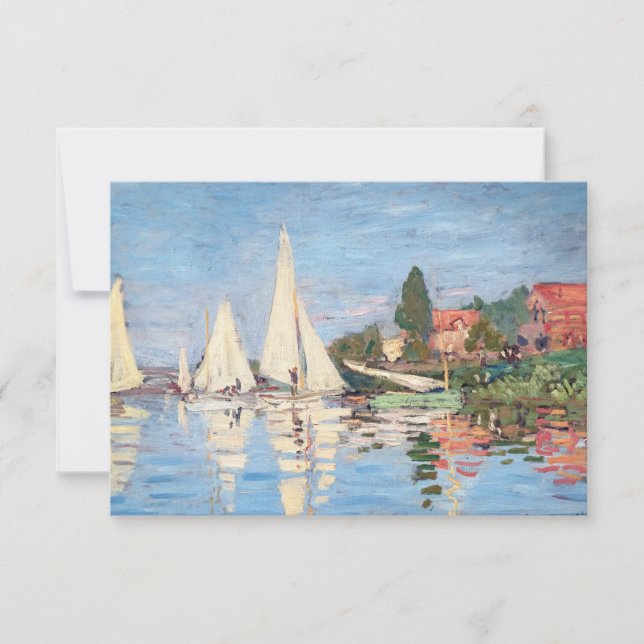 Cartão De Agradecimento Claude Monet - Regattas em Argenteuil (Frente)