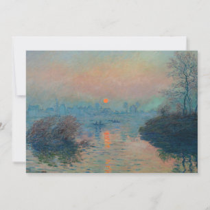 Cartão De Agradecimento Claude Monet - Sunset sobre o Sena em Lavacourt