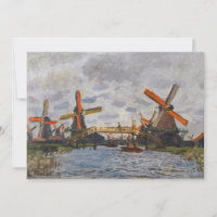 Claude Monet - Windmills perto de Zaandam