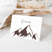 Clear Mountain Country Folded Wedding Gracias Card