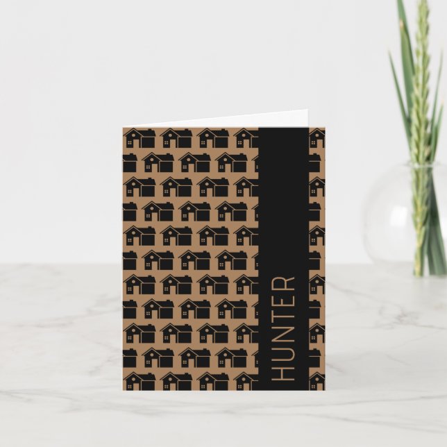 Cartão De Agradecimento Cliente de Papel de Carta Personalizado do Agente  (Frente)