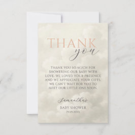 Cartão De Agradecimento Cloud Nine Modern Baby Shower Thank You