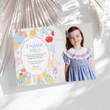 Coastal Beach Pastel Doodle Girls Birthday Photo