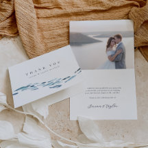 Coastal Blue Watercolor Peixe Casamento ou Noivado