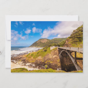 Cartão De Agradecimento Coastline   Cook's Chasm, Yachats, Oregon