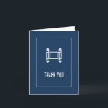 Cartão De Agradecimento Cobalt Simple Torah Obrigado<br><div class="desc">Um fundo azul de cobalto compensa um painel quadrado arredondado contendo uma imagem gráfica moderna de um torá com um obrigado personalizado que você imprime por baixo. Adicione um dentro de mensagem personalizado ou exclua para deixá-lo vazio para que uma nota possa ser manuscrita. Verifique sua ortografia, gramática, informações e...</div>