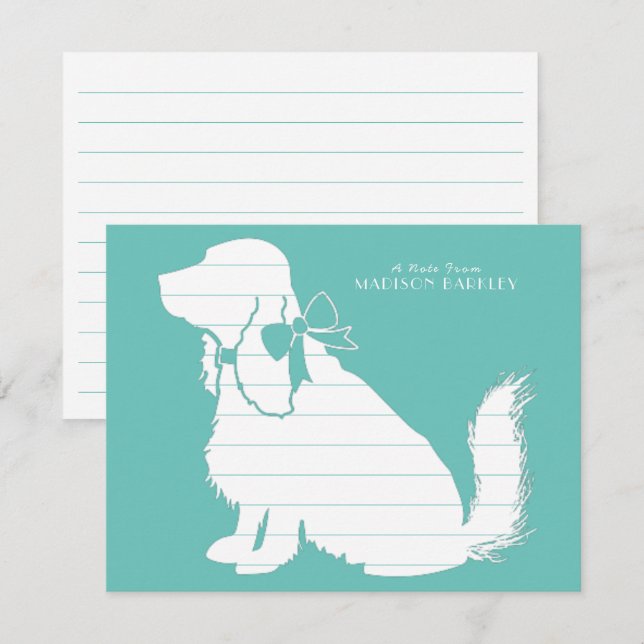 Cartão De Agradecimento Cocker Spaniel Dog Puppy (Frente/Verso)
