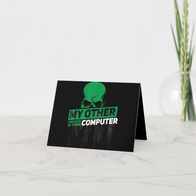 Cartão De Agradecimento Código Admin do Nerd Hacker do Engenheiro Sysadmin (Frente)
