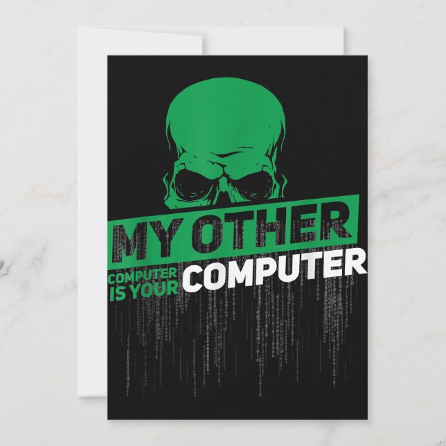 Cartão De Agradecimento Código Admin do Nerd Hacker do Engenheiro Sysadmin (Frente)