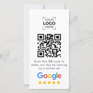 Cartão De Agradecimento Código QR de Avaliação do Google Negócios